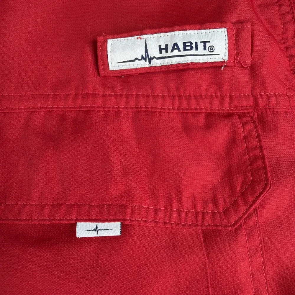 Habit Mens 3XL Red Fishing Shirt Solar Factor Short Sleeve Vented Outdoor